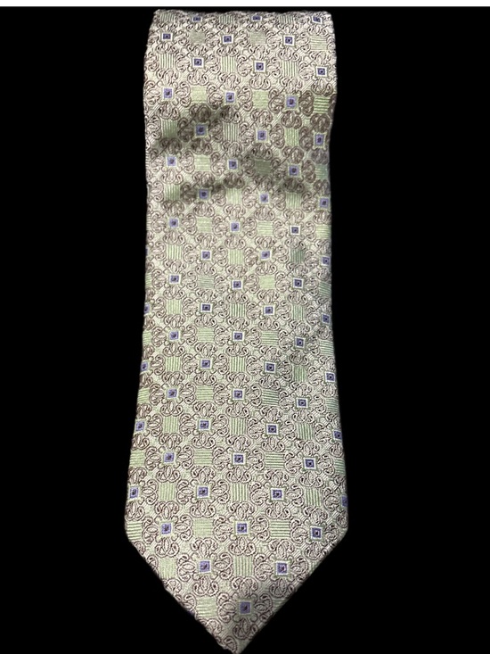 Retro Emilio Guido Handmade Patterned Silk Tie - Picture 8 of 12